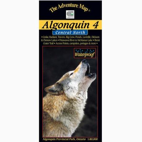 Algonquin 4 - Central North waterproof map, cover image