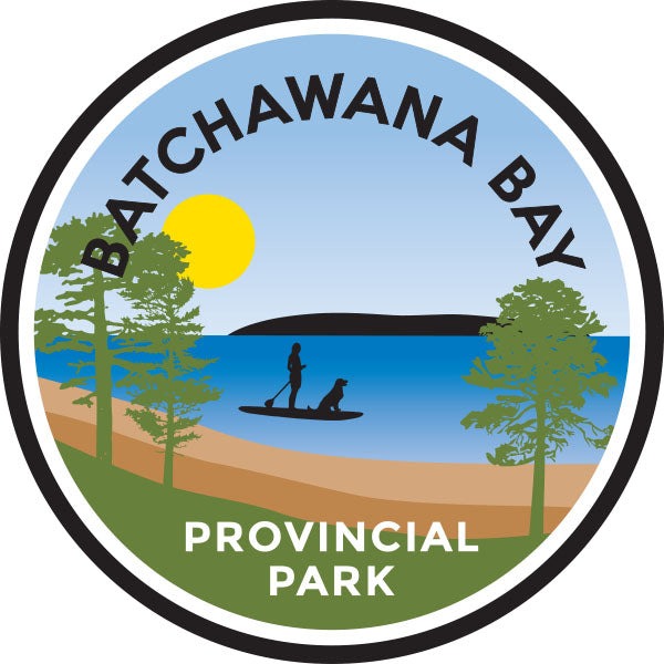 Round park crest sticker for Batchawana Bay Provincial Park