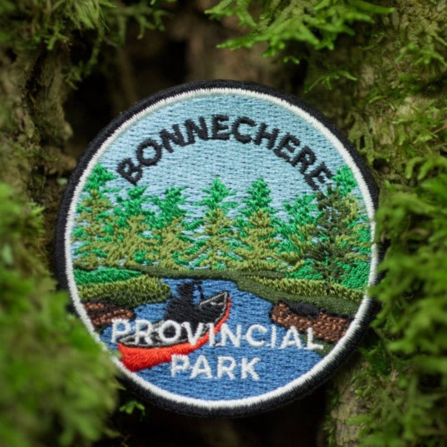 Embroidered park crest patch for Bonnechere Provincial Park