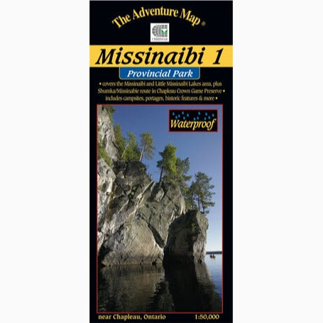 Missinaibi 1 - Lakes area waterproof map, cover image