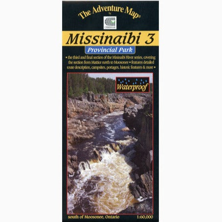 Missinaibi 3 - Mattice to Moosonee waterproof map, cover image