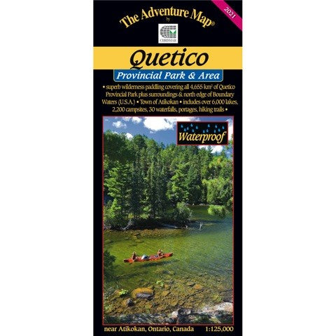 Quetico Provincial Park & Area waterproof map. Scale 1:125,000. Cover image. 