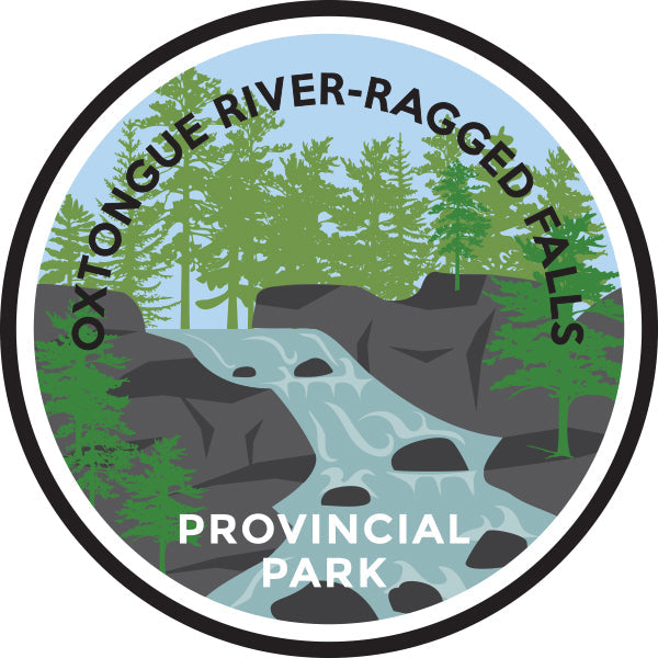 Écusson des parcs autocollant - Oxtongue River-Ragged Falls