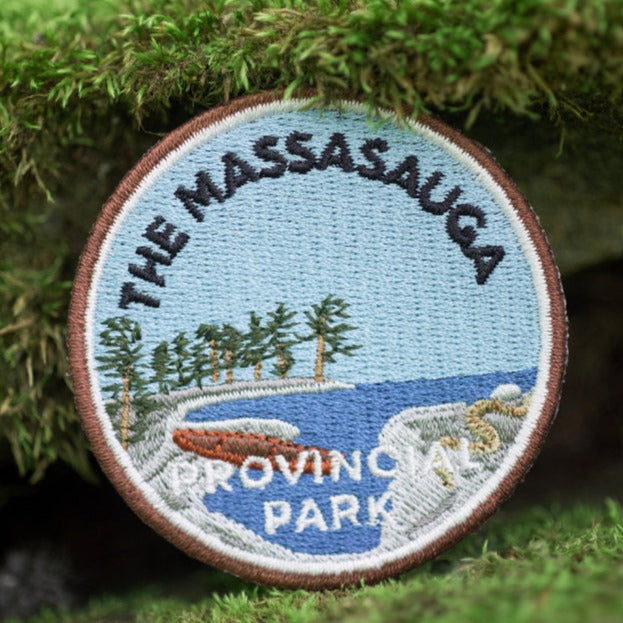 Round embroidered park crest patch for The Massasauga Provincial Park